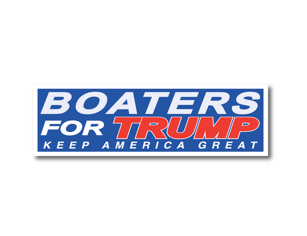 LARGE BOATERS FOR TRUMP COLORED STICKER